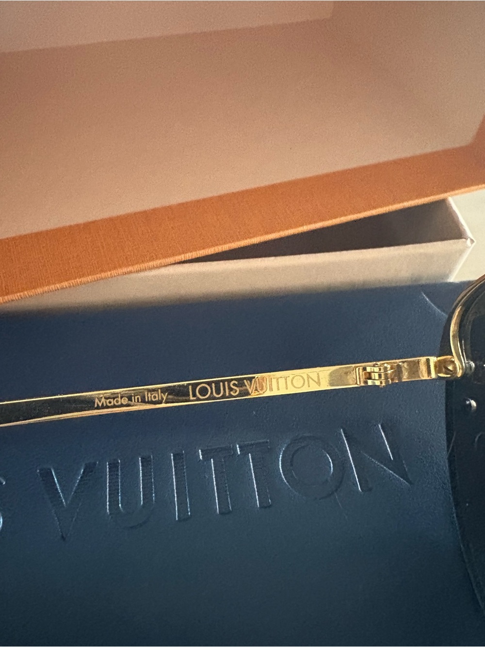Louis Vuitton Black Aviator Sunglasses - Signature Detail - Picture 2 of 10